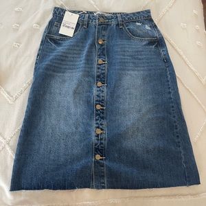 Midi Denim Skirt